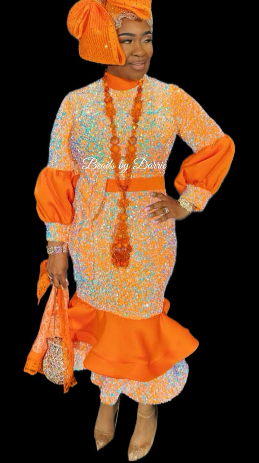 Darrion Couture Custom Beaded Tassel Necklace